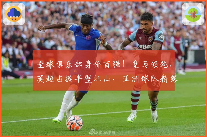 全球俱乐部身价百强！皇马领跑，英超占据半壁江山，亚洲球队崭露头角